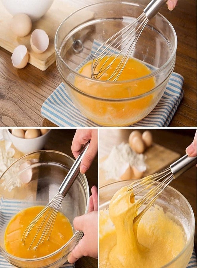 Brunchy Hand Blender Wire Whisk, Stainless Steel Balloon Egg Beater, Prime Whisker for Kitchen, Whisker for Cake Mixing, Whizzy Whisk with Pipe Handle for Blending, Beating, Stirring (Small) - Image 5
