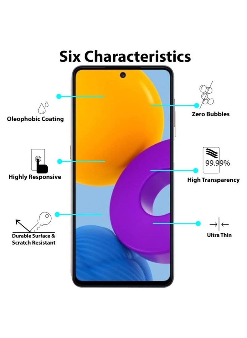 Raxoom Screen Protector compatible with Samsung Galaxy M52 5GTempered Glass [HD Full Coverage][Easy Installation][Scratch Resistant][9H Hardness][Free bubble][Touch Sensitive]Protective Filmâ€¦ - Image 2
