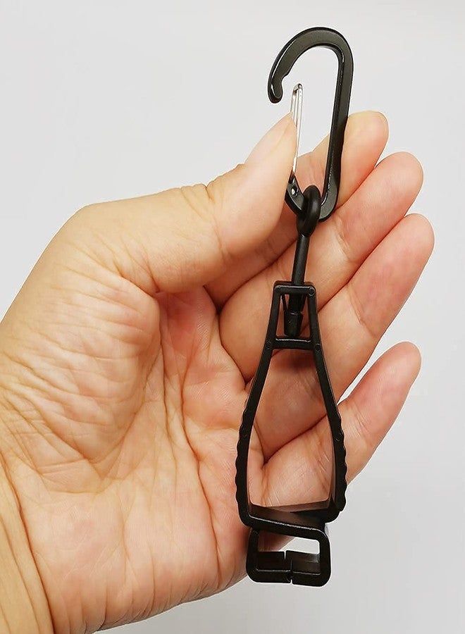 Alamic 3 Pack Glove Grabber Clip Holder Work Safety Glove Keeper Guard Labor Worker Glasses Helmets Hanger Clamp Catcher Belt Holder (Black) - Image 5