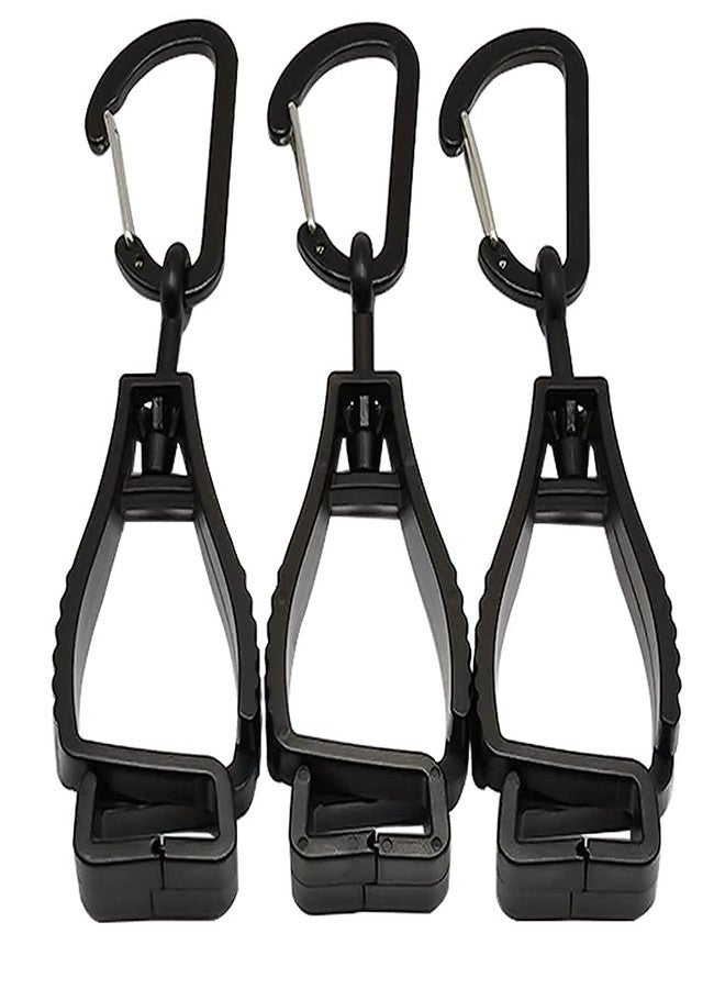 Alamic 3 Pack Glove Grabber Clip Holder Work Safety Glove Keeper Guard Labor Worker Glasses Helmets Hanger Clamp Catcher Belt Holder (Black) - Image 2