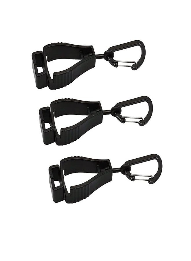 Alamic 3 Pack Glove Grabber Clip Holder Work Safety Glove Keeper Guard Labor Worker Glasses Helmets Hanger Clamp Catcher Belt Holder (Black) - Image 1