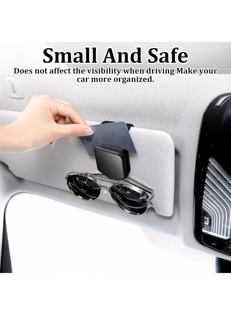 SYOSI Car Sunglasses Holders for Visor – Secure Car Glasses Holder Compatible with Various Sunglass Sizes, Easy Installation, Durable, Anti-Slip Design for Car Sun Visors (Set of 2,Black and White) - Image 3