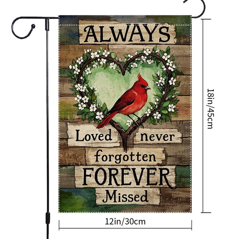 RMXJKIIU God Bless American Cardinal Spring Garden Flag Summer Memorial Day Garden Flags 12x18 Inch Double Sided Small Burlap Farmhouse Home Decor Home Lawn Yard Outdoor Decorations - Image 3