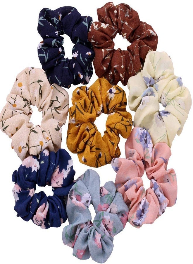 ALEVAN Hair Bands Scrunchy Elastic Satin fabric for Women and Girls Multi-color Pack of-12 pcs (Random Assorted Color) (Style-1) - Image 1