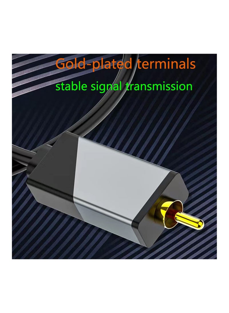 SYOSI Digital Coaxial to Analog 3.5mm AUX Audio Cable, Coaxial to 2 RCA Adapter, All-in-one D/A Audio Converter for TV PS4 Xbox one Network Box Blu-ray DVD to Sound Box Amplifier Headphone (10FT) - Image 5