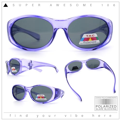 SA106 Toddler/Small Kids 47mm Fit Over OTG Polarized Sunglasses Purple - Image 2