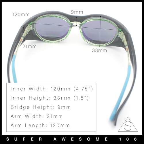 SA106 Toddler/Small Kids 47mm Fit Over OTG Polarized Sunglasses Purple - Image 3