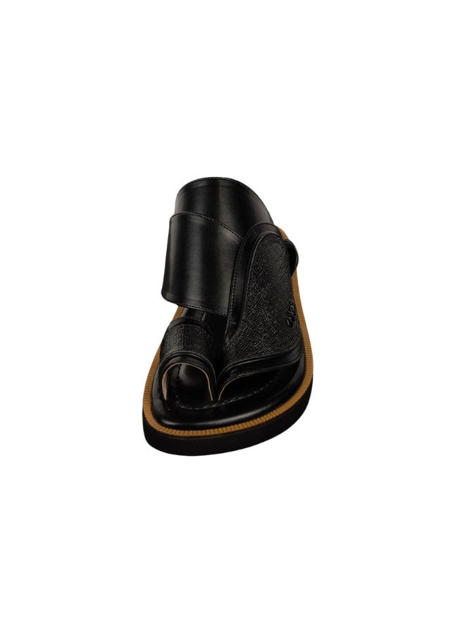 NAD Black arabic sandals with lizard pattern  - Image 3