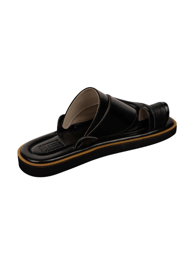 NAD Black arabic sandals with lizard pattern  - Image 2