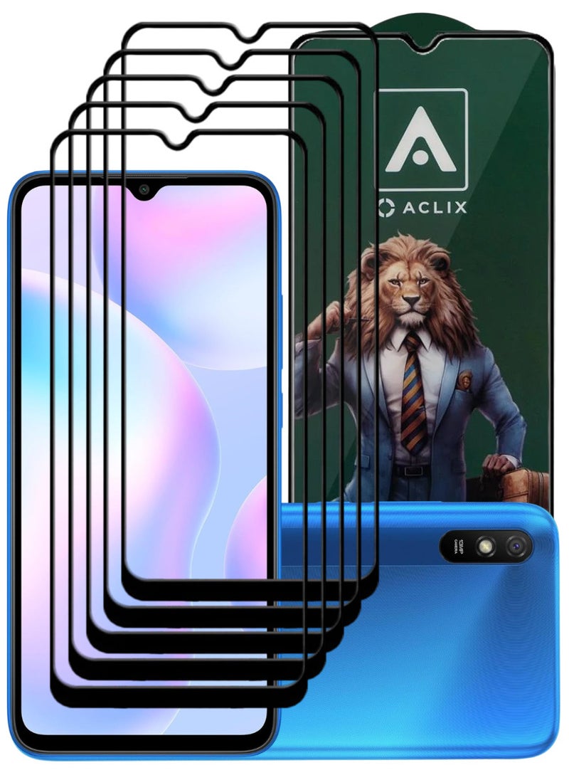 ACLIX 5 Pieces Antistatic ESD Dustproof Premium Quality High Definition Tempered Glass Screen Protector Designed For Xiaomi Redmi 9A - Image 1