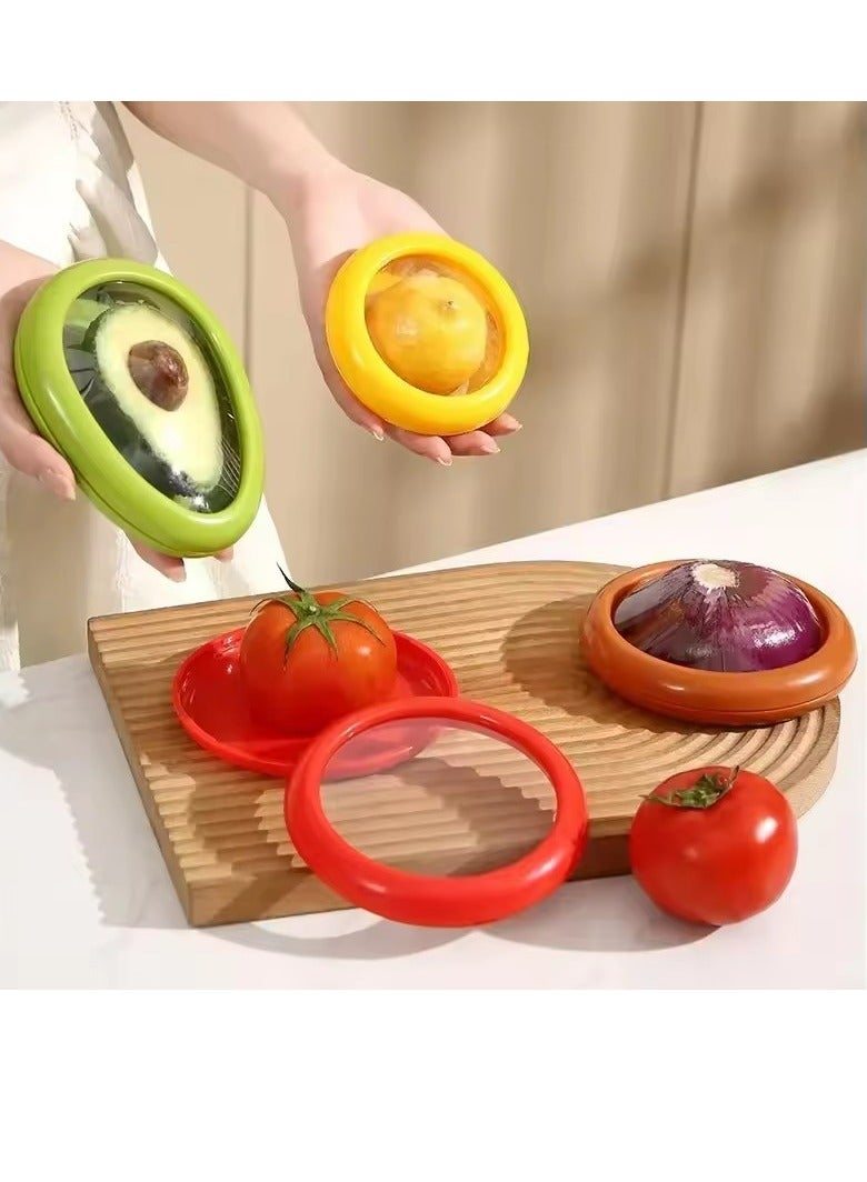 Silicone Film Sealed Fruit Crisper Anti-Oxidation Mini Refrigerator Storage Box Fruit Preservation Box for Storage Avocado Lemon  - Image 2