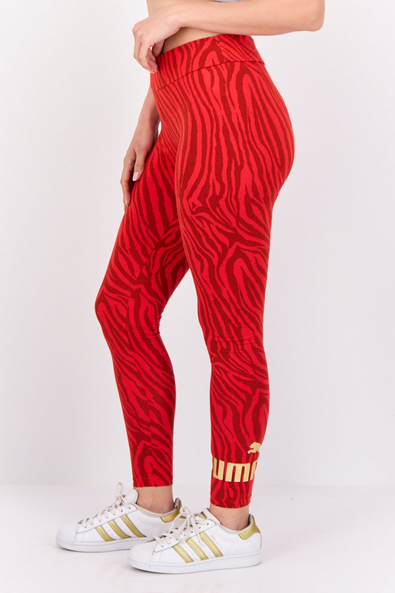 PUMA Women Tight Fit Training Tights, Red - Image 2