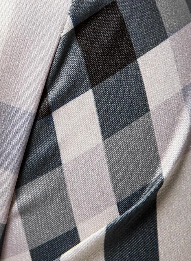 تايك تو قميص بأزرار أمامية وأكمام طويلة بنقشة مربعات