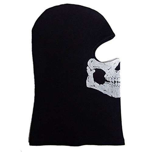 Aikuer Black Balaclava Ghosts Skull Full Face Mask, Windproof Ski Motorcycle Face Masks Tactical Balaclava Hood for Men Women Youth Halloween Cosplay Outdoor Sport Cycling Skiing Hiking - Image 4