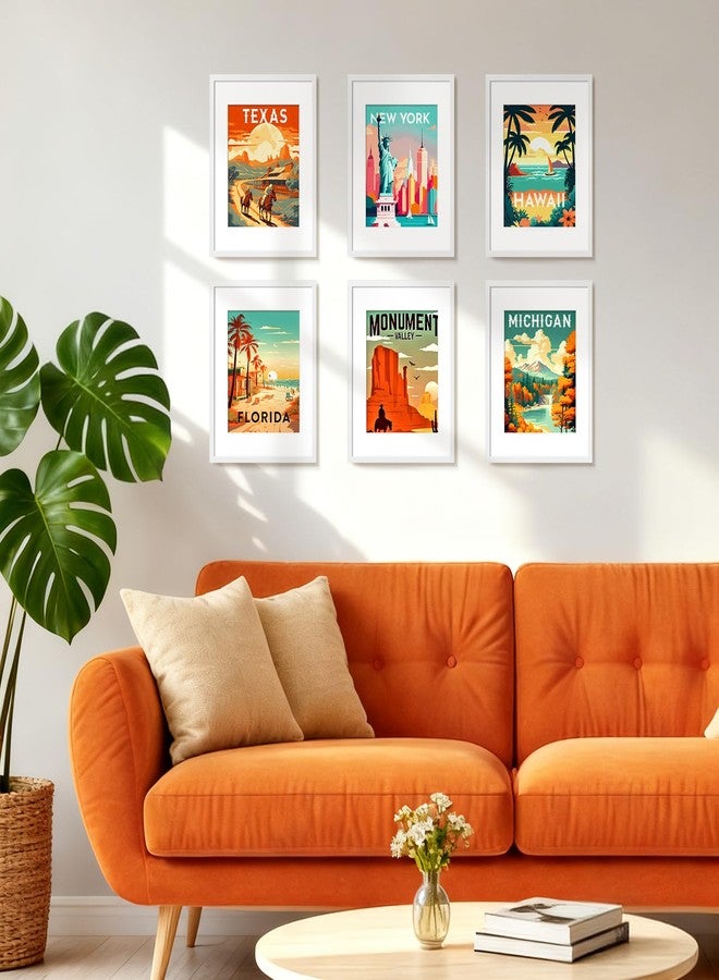 HappyHapi 11x14 Picture Frame Set of 5, Wall Display Pictures 8x10 with Mat or 11x14 Without Mat, Multi Gallery Photo Frames Collage (White) - Image 3