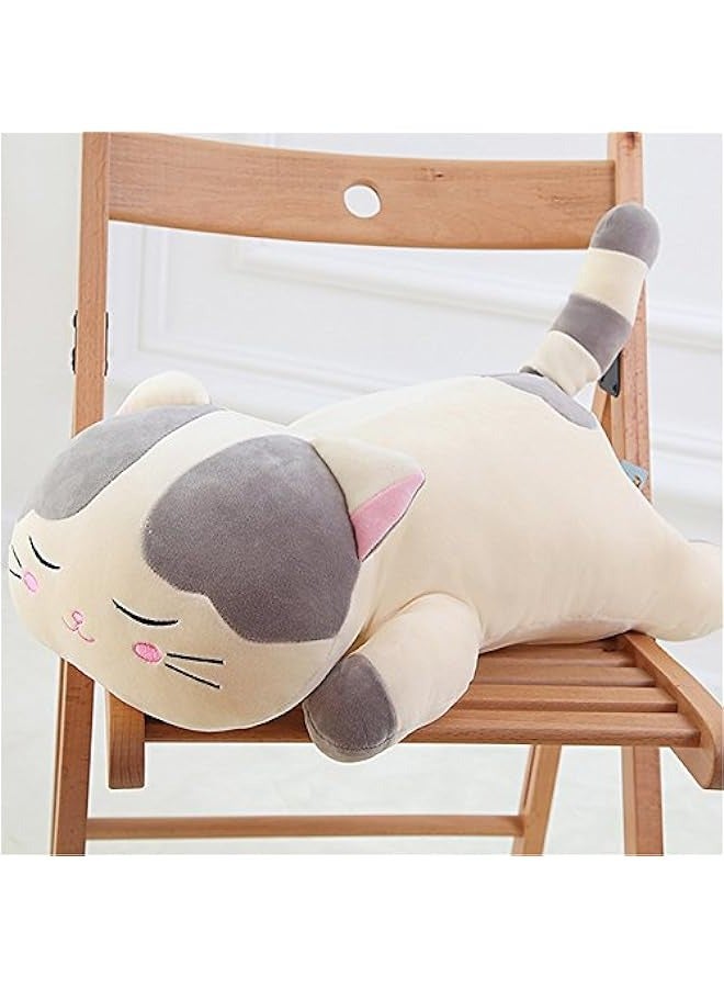 DURKU Gray Cat Plush Pillow - Soft Stuffed Animal for Toddlers and Girls, 50cm - Image 2