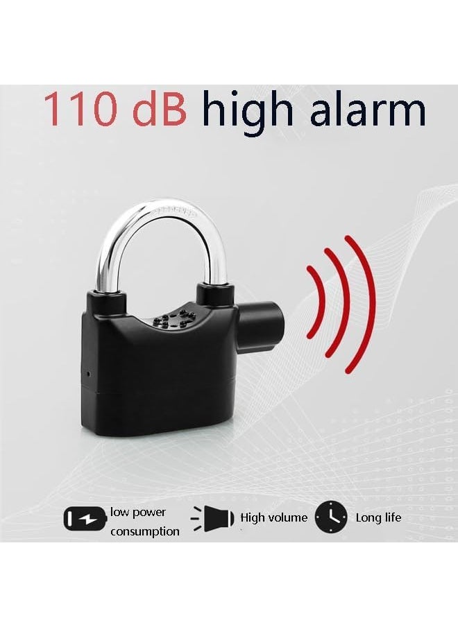 SHIV SHAKTI STORE - SHIV SHAKTI STORE Alarm Security Lock with Motion Sensor Siren and 3 Keys Metallic Finish for Home Safety Anti Theft System for Home Office Door and Bikes - Image 1
