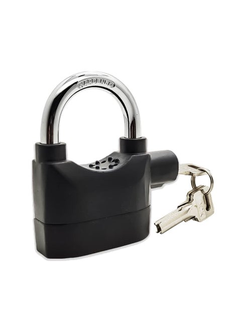 SHIV SHAKTI STORE Alarm Security Lock with Motion Sensor Siren and 3 Keys Metallic Finish for Home Safety Anti Theft System for Home Office Door and Bikes