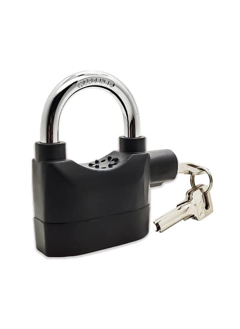 SHIV SHAKTI STORE - SHIV SHAKTI STORE Alarm Security Lock with Motion Sensor Siren and 3 Keys Metallic Finish for Home Safety Anti Theft System for Home Office Door and Bikes - Image 1