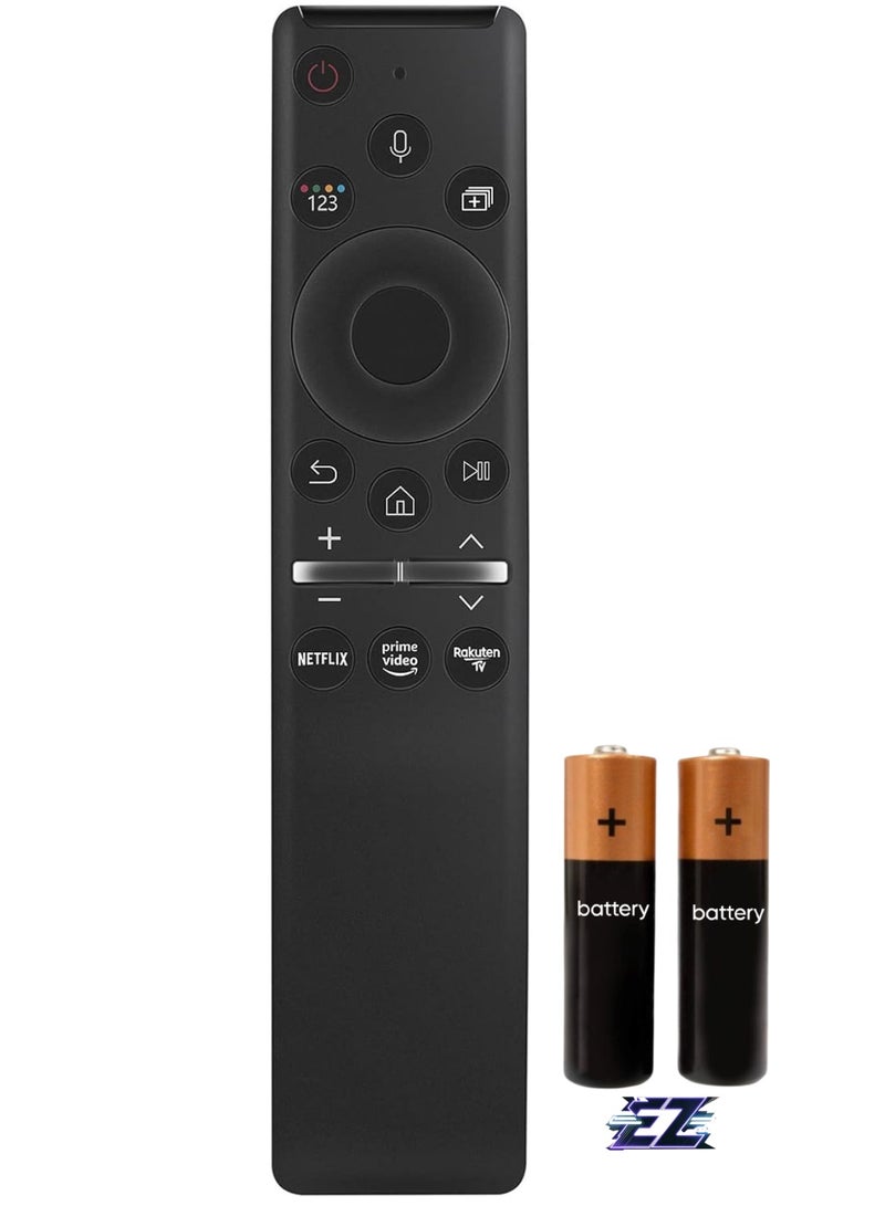 PopZa BN59-01357D Voice Replacement Remote Control Compatible with Samsung TM2180E BN59-01357D RMCSPA QE43Q67AA QE43QN90AAT QE50Q65A QE50Q80A QE50Q80AAT QE55LS03A QE65Q65A QW75Q65A QE85Q80AAT with battery - Image 1