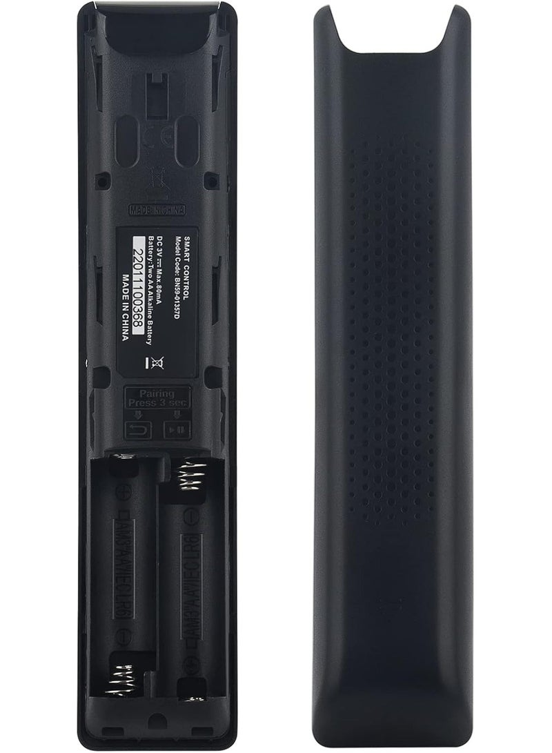 PopZa BN59-01357D Voice Replacement Remote Control Compatible with Samsung TM2180E BN59-01357D RMCSPA QE43Q67AA QE43QN90AAT QE50Q65A QE50Q80A QE50Q80AAT QE55LS03A QE65Q65A QW75Q65A QE85Q80AAT with battery - Image 5