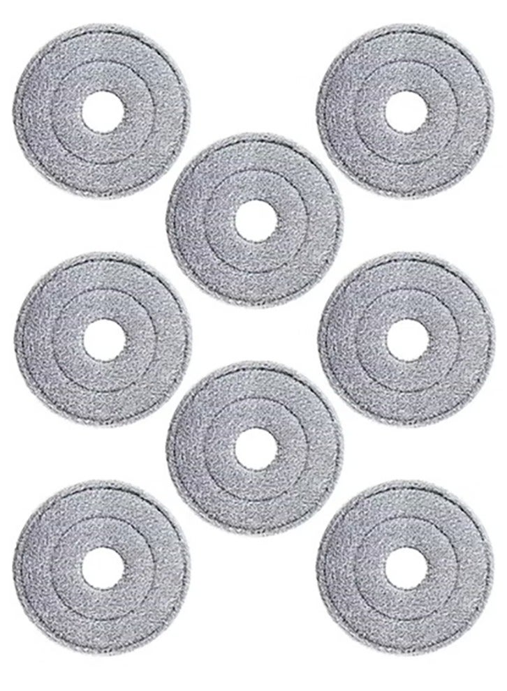 كيلا 8 قطع من ممسحة دائرية منزلية بديلة لتنظيف الأرضيات باللون الرمادي - Image 1