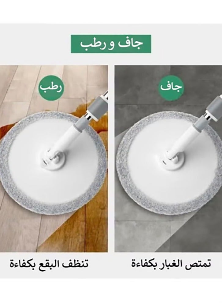 كيلا 8 قطع من ممسحة دائرية منزلية بديلة لتنظيف الأرضيات باللون الرمادي - Image 3