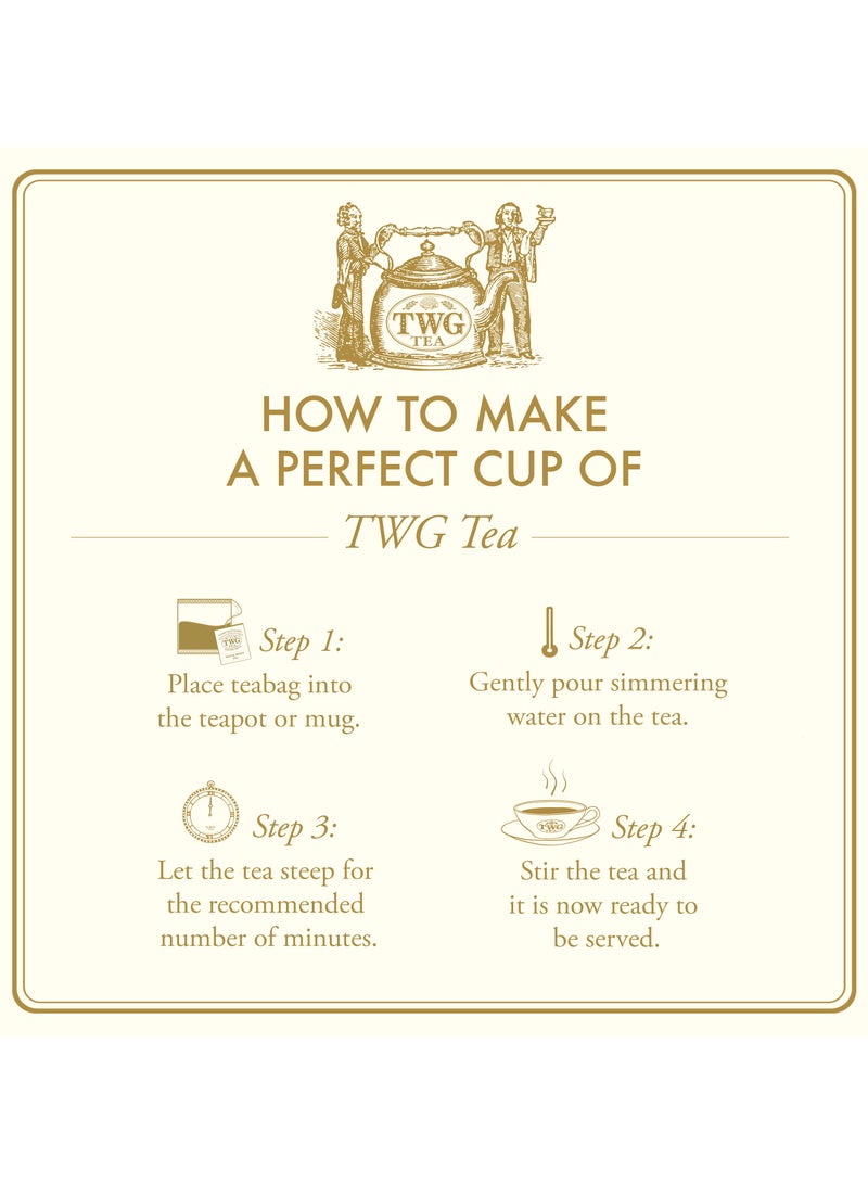 TWG Tea Earl Grey Buddha | Green Tea | Bergamot & Rose Petals | 15 Hand Sewn Cotton Teabags | Gift Set - Image 4