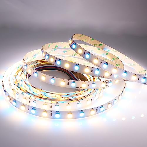 LEDENET RGBW LED Strip Lights RGB+Warm White(2800K-3200K) 360LEDs SMD 5050 DC 24V Multi-Colored LED Tape Lights Flexible LED Rope Lighting 16.4Ft Non-Waterproof for Bedroom Kitchen Decoration - Image 3