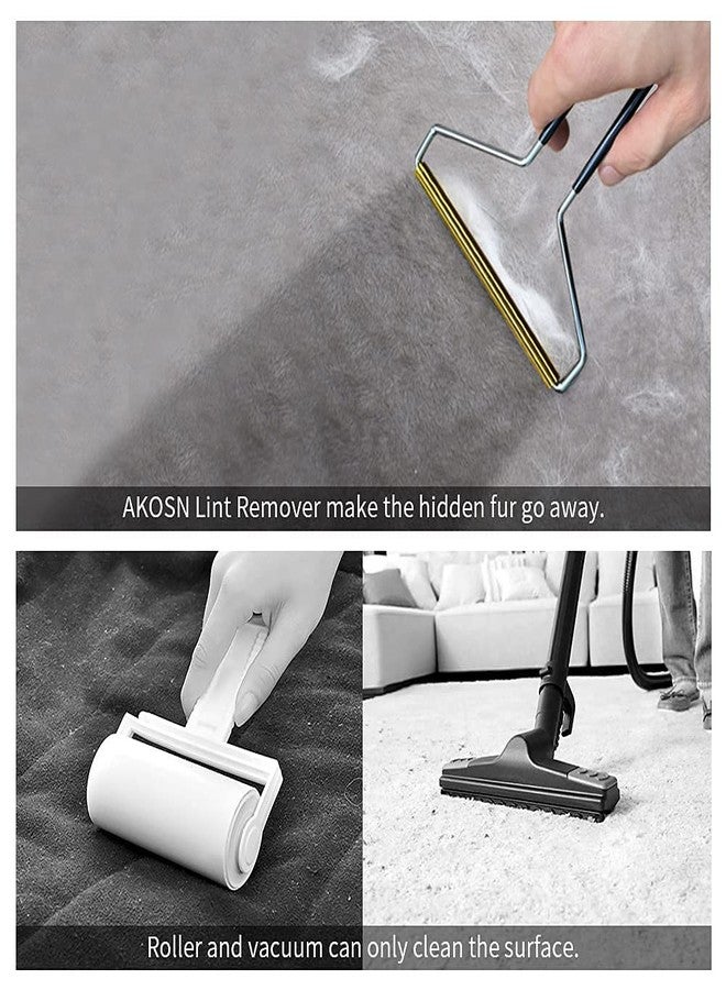 AKOSN Simplified Pet Hair & Fur Remover; Supper Efficient Tool to Remove Cat and Dog Hairs from Furniture- Mat, Stairs, Cat Tree Towers; Carpet Rug Scraper; Dog Hair Removal/Remover Rake - Image 3