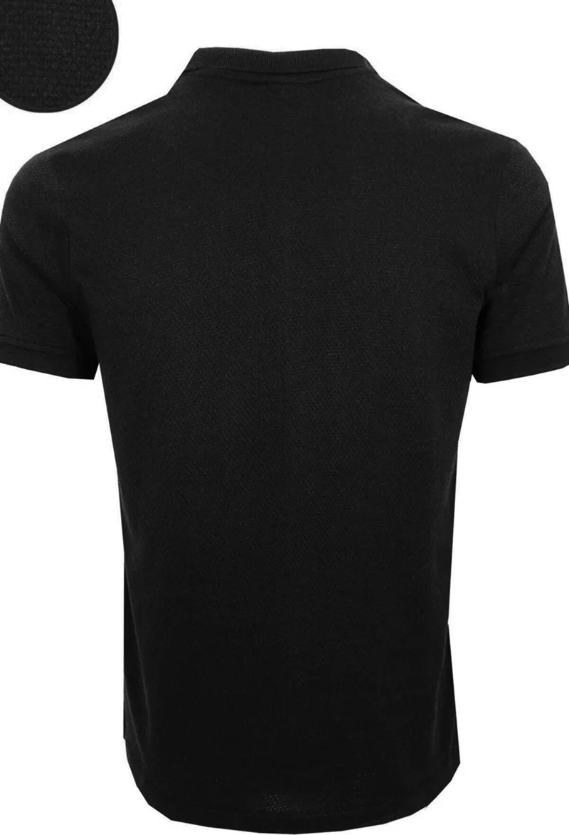 فاريتا Men's Black Slim Cut Polo Neck Men's T-Shirt