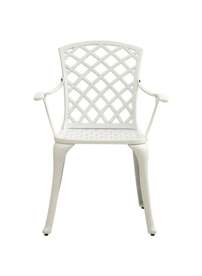 vidaxl vidaXL Garden Chairs 2 pcs Cast Aluminium White - Image 2