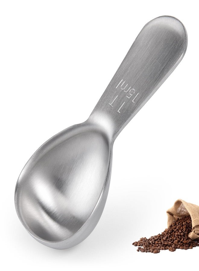 Doosu 1 Tablespoon Coffee Scoop - 18/8 Stainless Steel Heavy Duty Measuring Spoon with Short Handle, Food Grade Metal Tbsp Scoop for Ground Coffee Beans Tea Sugar Powder (15ml) - Image 1