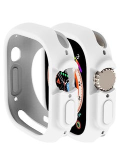 Innovative Case For Apple Watch Ultra 49mm Series 8 Shockproof TPU Soft Silicone Bumper Case - White