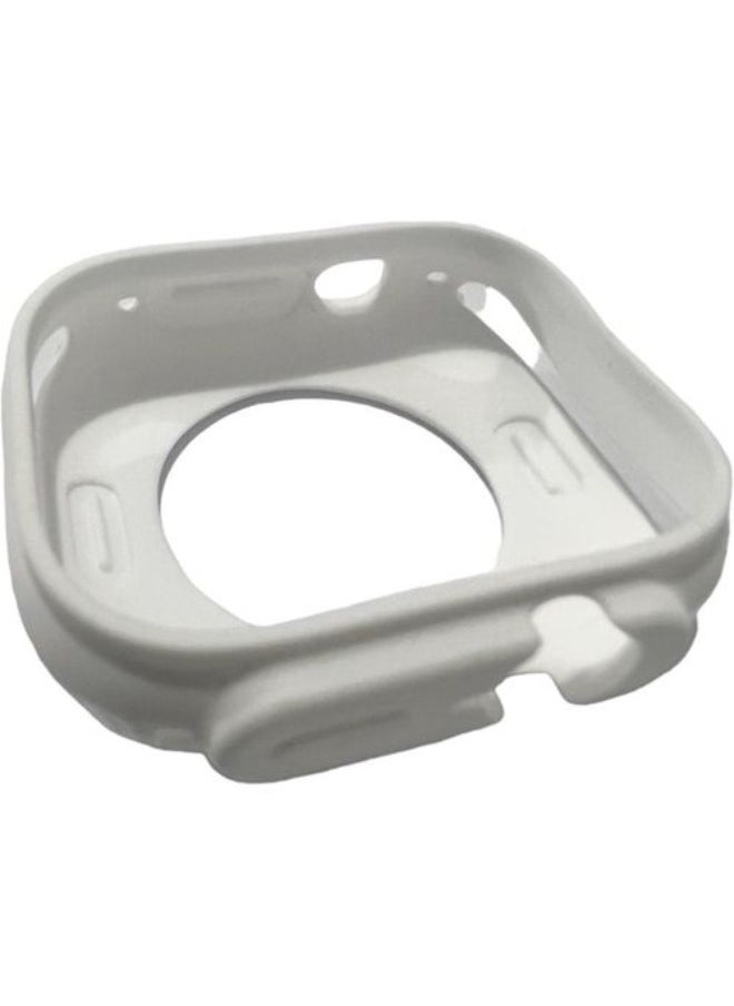 Generic - Innovative Case For Apple Watch Ultra 49mm Series 8 Shockproof TPU Soft Silicone Bumper Case - White - Image 1