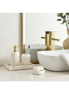 Home Box Royal Marble Soap Dispenser 7.5 x 17.5 x 7.5 cm  - Image 4