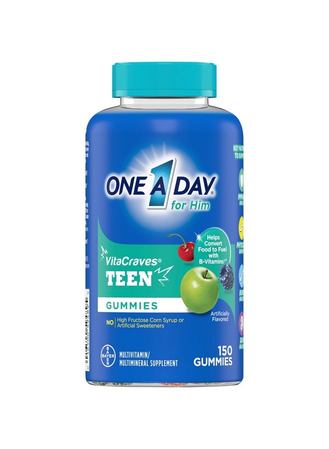 One A Day Teen for Him Multivitamin Gummies, Gummy Multivitamins with Vitamin A, C, D, E and Zinc for Immune Health Support, Physical Energy & More, 150 Count - Image 1