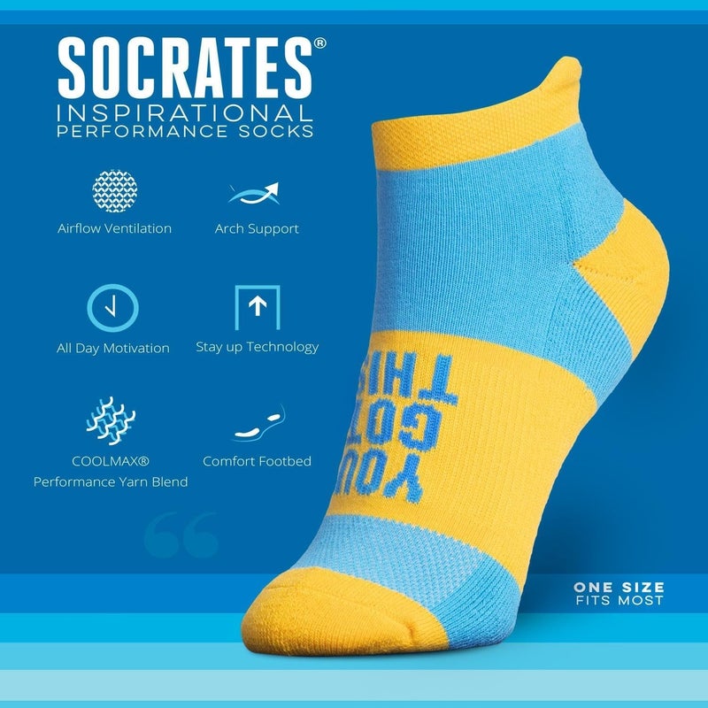 Gone For a Run Inspirational Ankle Socks for Women - Affirmation - Fun Running Socks - Runners Gifts & Motivation - Image 3