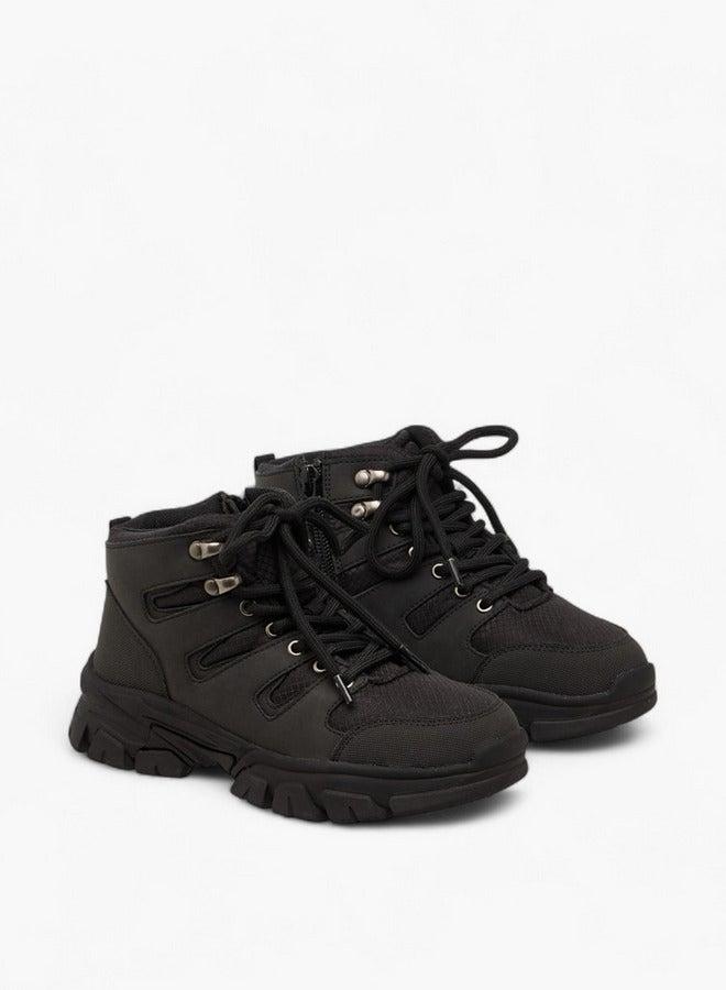 LBL by Shoexpress Panelled Boots with Zip Closure - Image 3