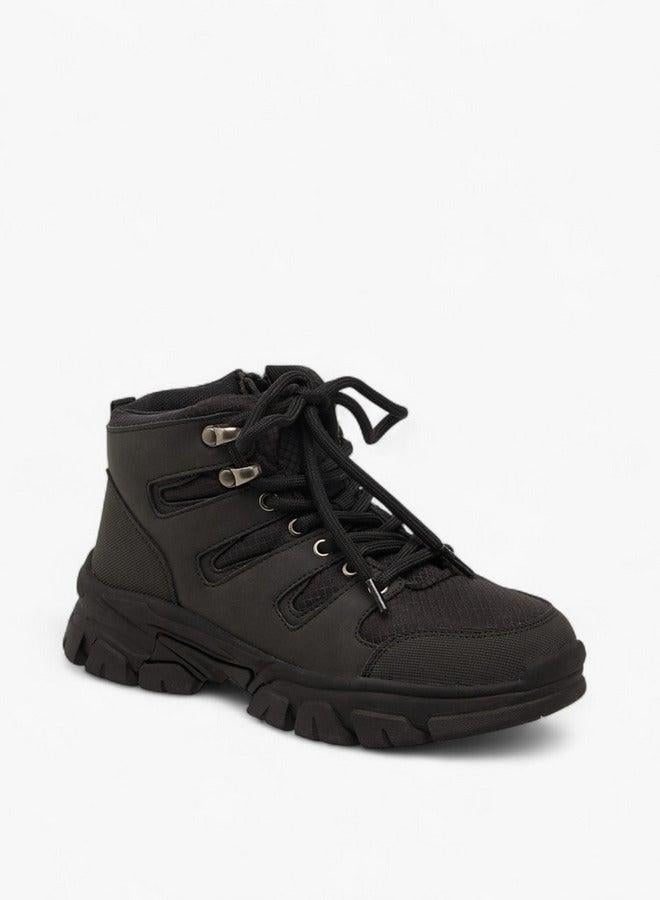 LBL by Shoexpress Panelled Boots with Zip Closure - Image 1
