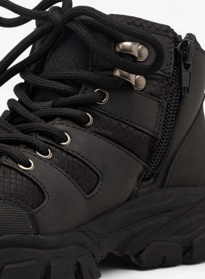 LBL by Shoexpress Panelled Boots with Zip Closure - Image 4