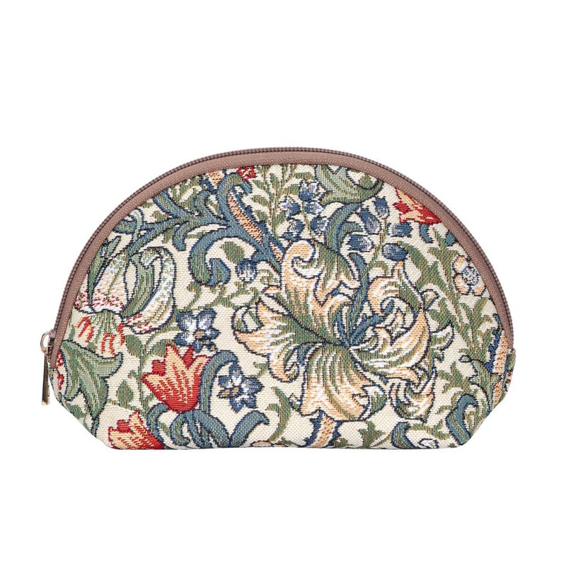 Signare Tapestry Cosmetic Bag Toiletry Makeup Bag for Women With William Morris Golden Lily Design (COSM-GLILY) - Image 4