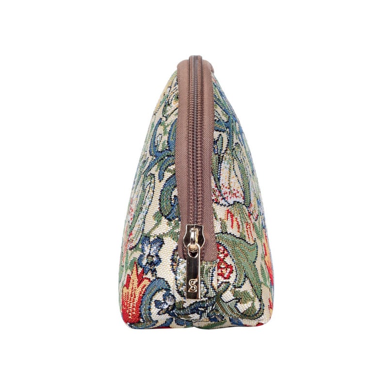 Signare Tapestry Cosmetic Bag Toiletry Makeup Bag for Women With William Morris Golden Lily Design (COSM-GLILY) - Image 3