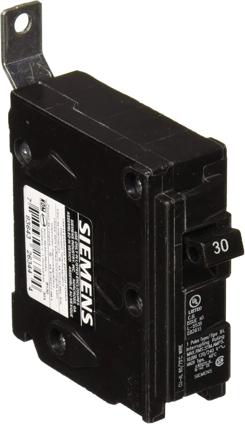SIEMENS B130 30Amp Single Pole 120Volt 10KAIC Bolt in Breaker