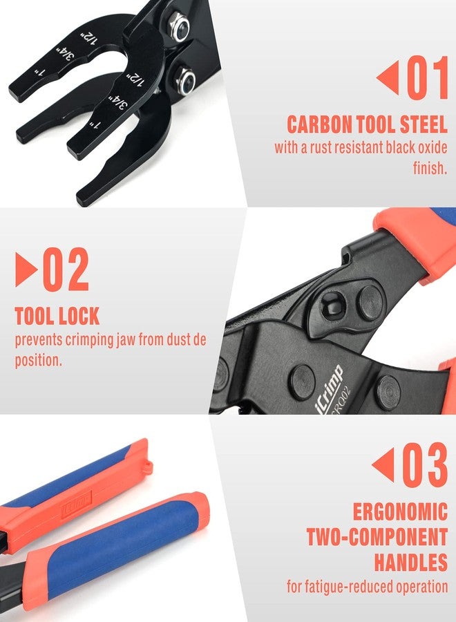 IWISS iCrimp Push-Fit Disconnect Tong Tool for Easily Removing Push-to-Connect Fittings(1/2-in, 3/4-in, 1-in), Multi-Sized Removal Tool For Push Fit Fittings - Image 4
