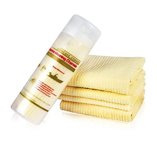 Automaze 3D Chamois Cloth Pro Synthetic, Water Absorbent Drying Towel - Lint Free, Scratch Free, Fast Drying, Washable Detailing Cloth for Cars, Trucks, Motorcycles (43 X 32 X 0.2 cm) - Image 1