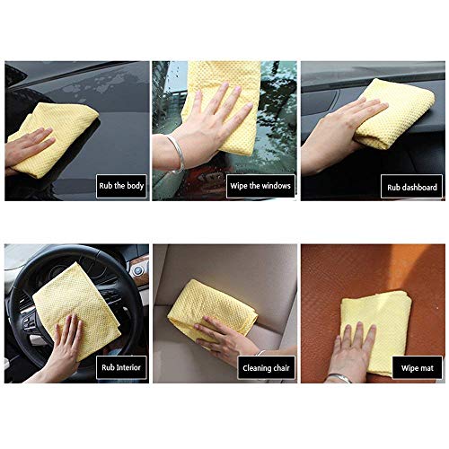 Automaze 3D Chamois Cloth Pro Synthetic, Water Absorbent Drying Towel - Lint Free, Scratch Free, Fast Drying, Washable Detailing Cloth for Cars, Trucks, Motorcycles (43 X 32 X 0.2 cm) - Image 5