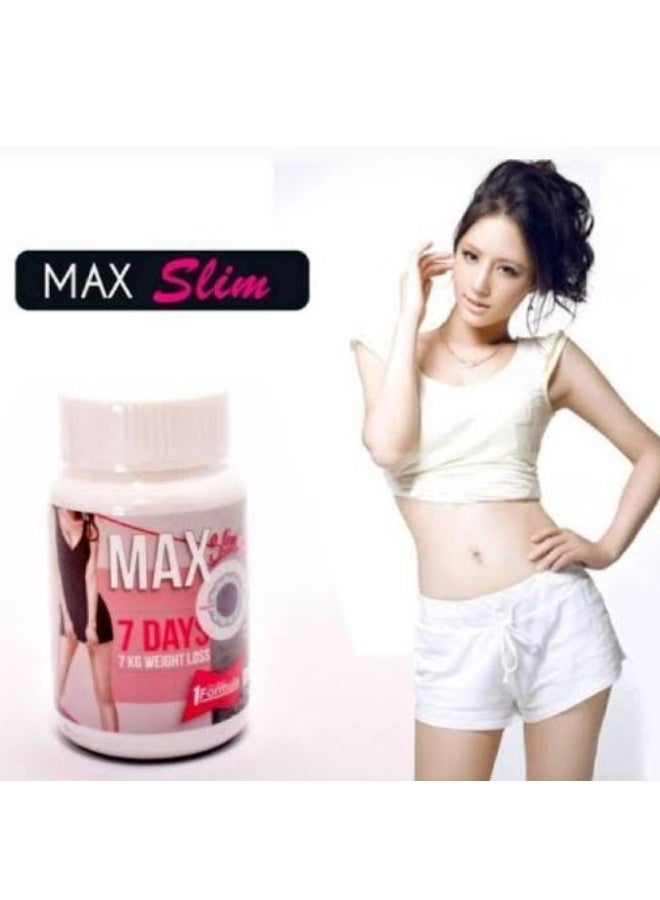 Max Slim 7 Days Dietary Slimming Capsules 30's – Herbal Weight Management Supplement - Image 5
