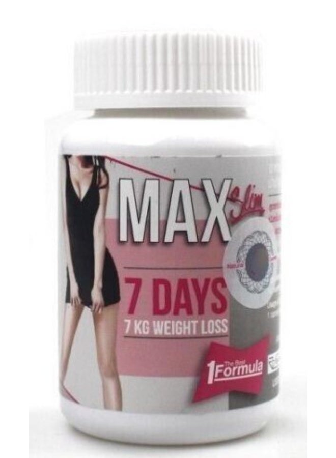 Max Slim 7 Days Dietary Slimming Capsules 30's – Herbal Weight Management Supplement - Image 2