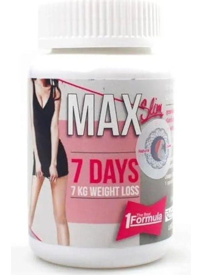 Max Slim 7 Days Dietary Slimming Capsules 30's – Herbal Weight Management Supplement - Image 1